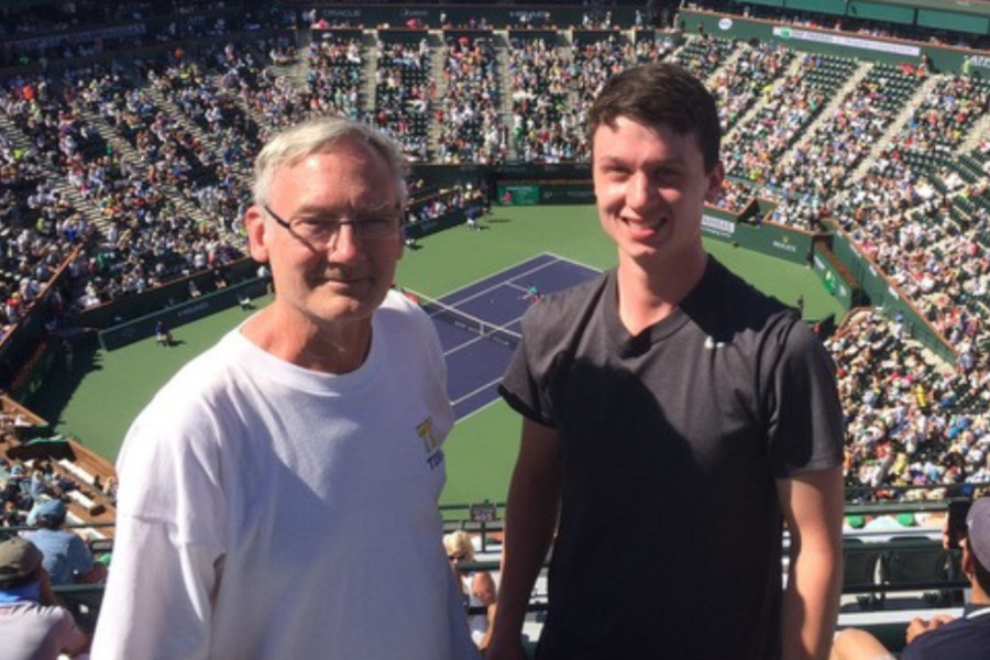 Longtime tennis player Duane Pomeroy (left) is set to make his debut at the National Senior Games this summer in Des Moines, Iowa.